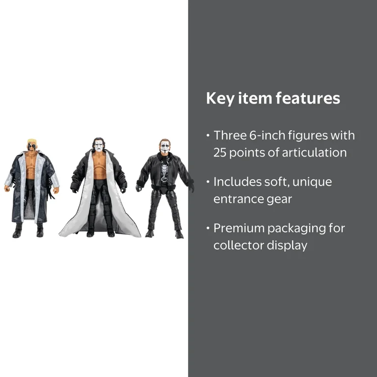 AEW All Elite Wrestling Legacy of Sting 3-Pack Wrestling Action