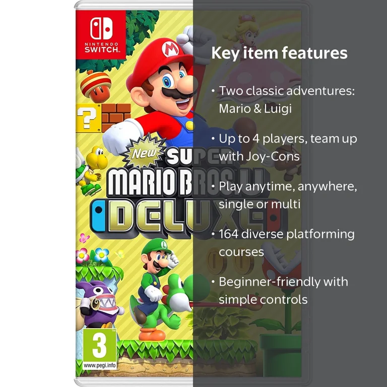Nintendo, New Super Mario Bros. U Deluxe, 2-in-1, Multiplayer
