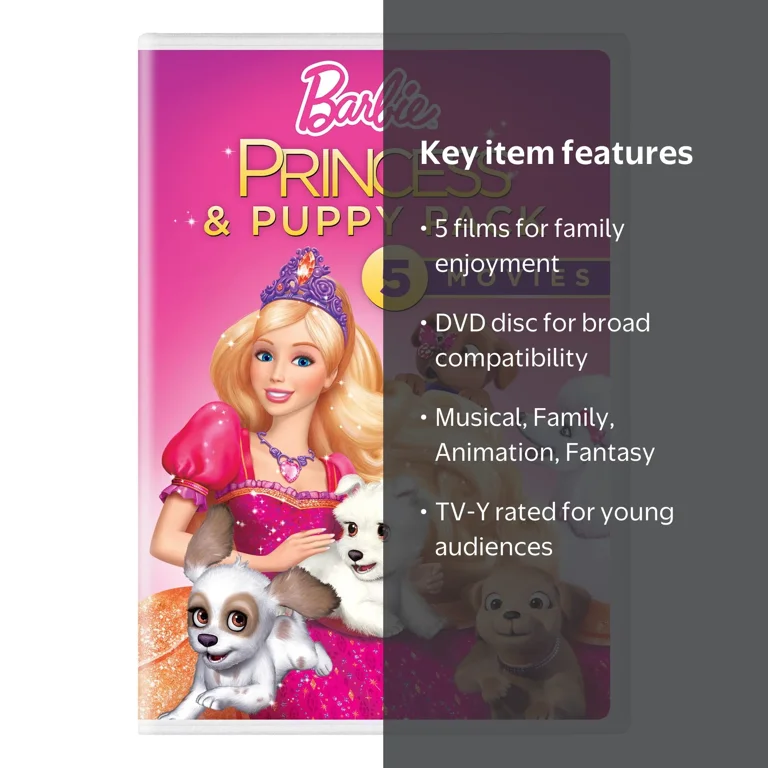Barbie Princess & Puppy Pack: Kids Animation Family Fantasy 5