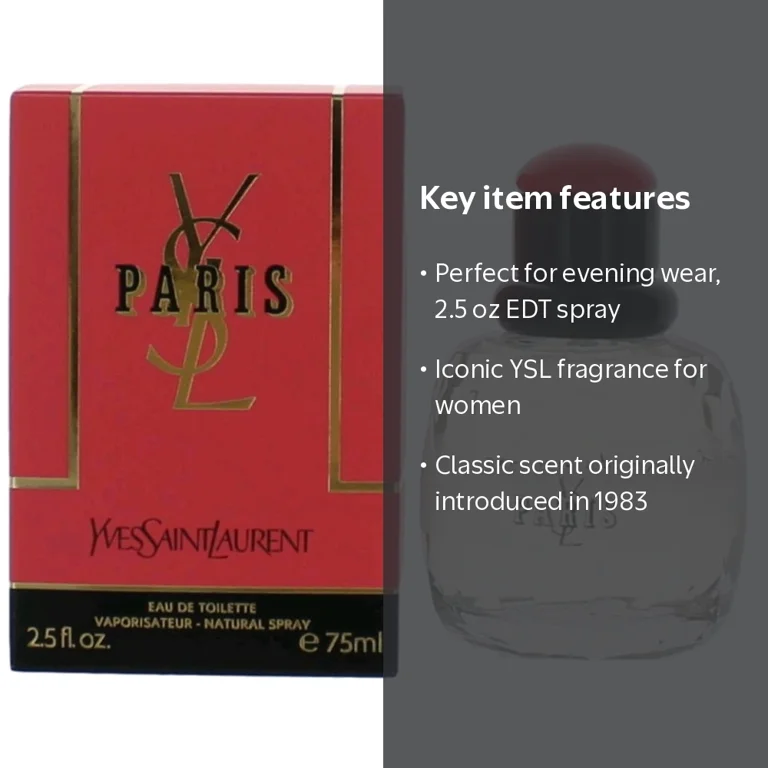 Yves Saint Laurent, Eau de Toilette Spray, 75 ml, Paris for Women