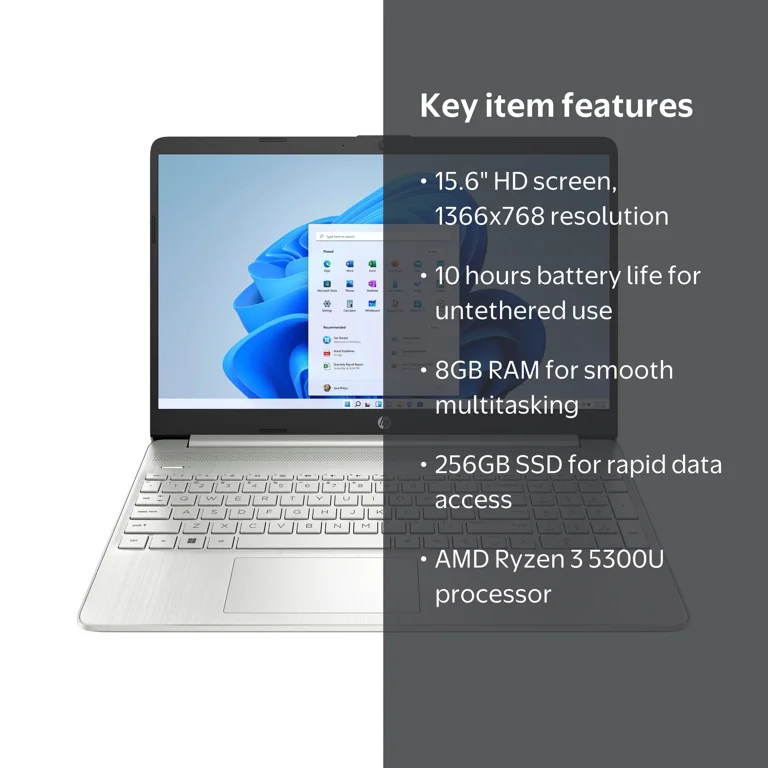 Windowsノート本体 HP 15s Ryzen3 5300U/8GB/SSD256GB/Office HP New Thin 15.6