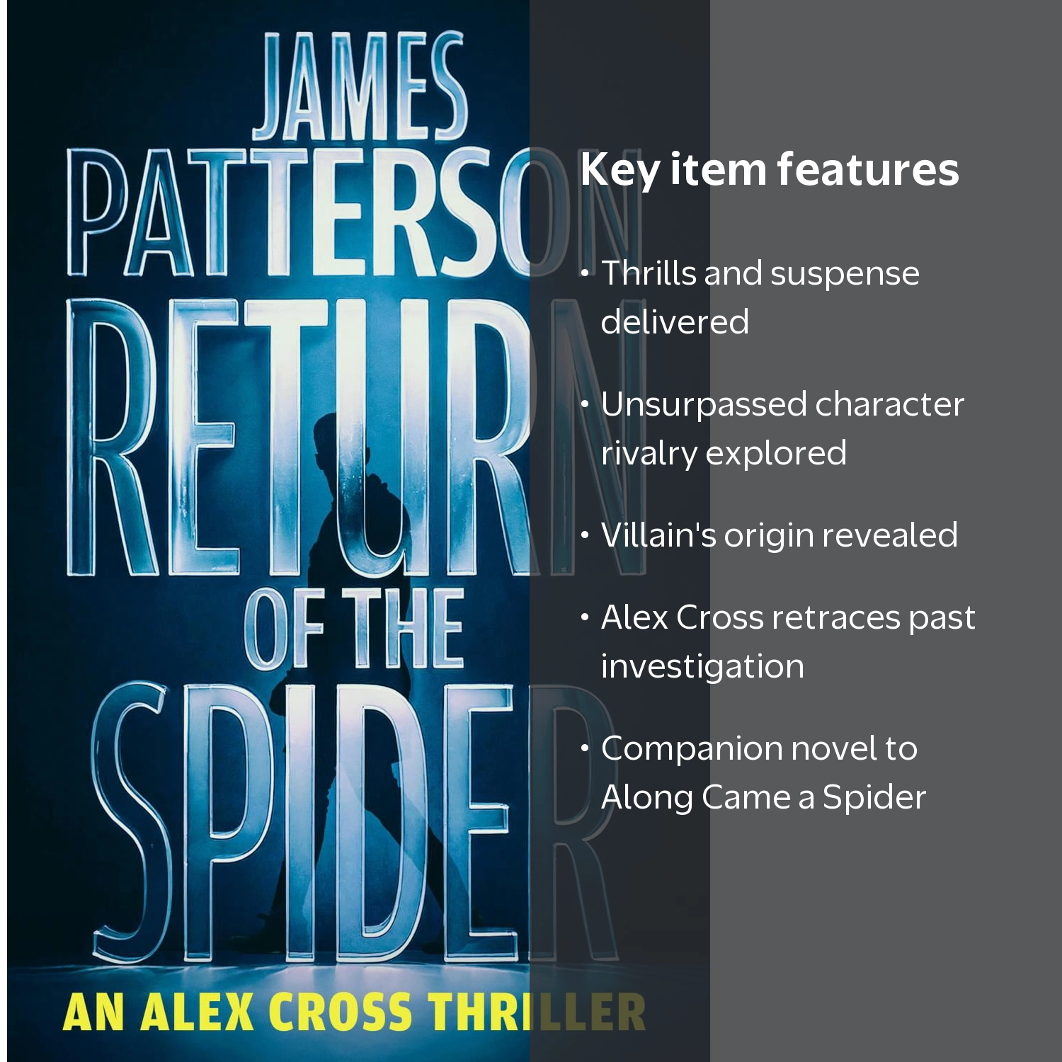 James Patterson, Hardcover Book, Return of the Spider, Thriller