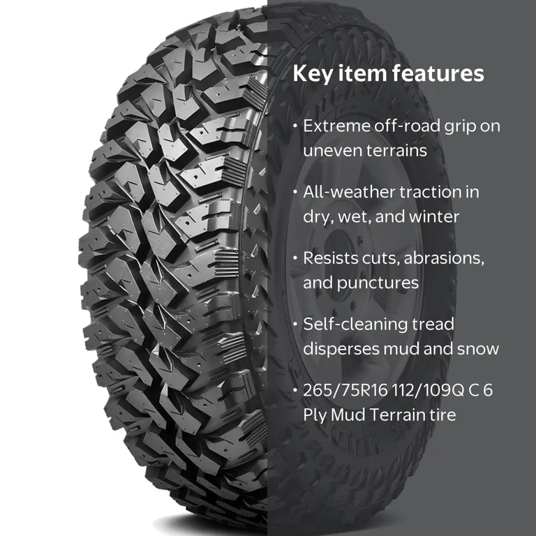 Maxxis Buckshot Mudder II MT-764 265/75R16 112/109Q C 6 Ply Mud