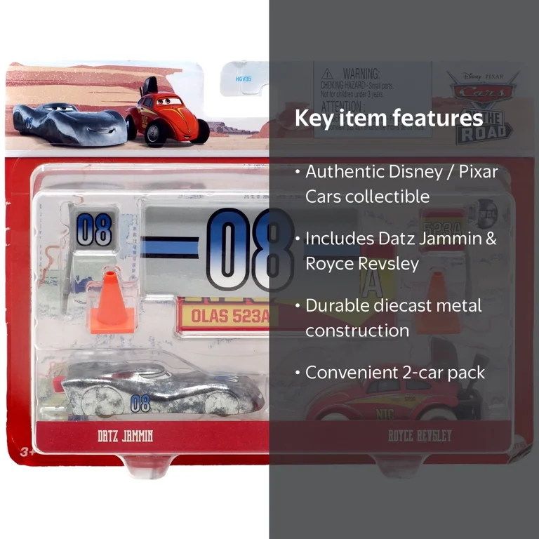 ダムグッドガレージ/デバイスワークス/アサガラワークスセット Disney / Pixar Cars Metal Datz Jammin & Royce Revsley Diecast Car