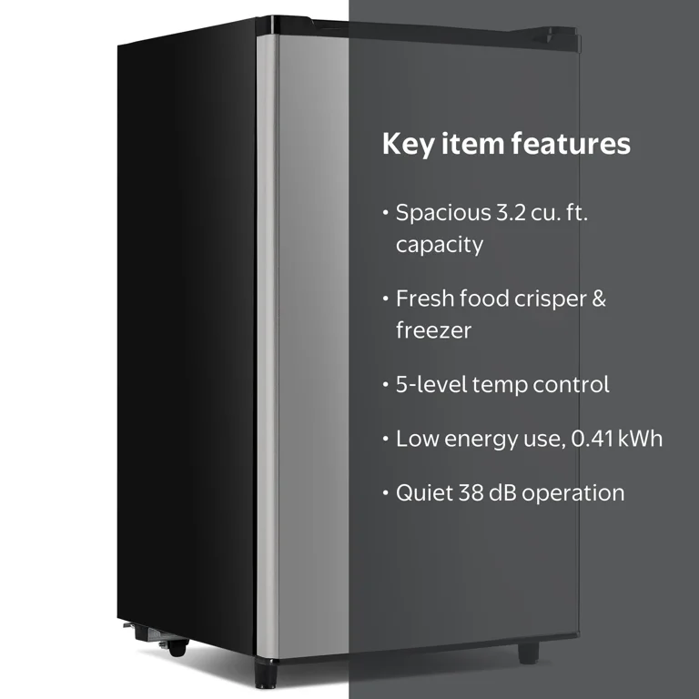 edx 3.2 cu. ft. Single Door Mini Refrigerator, 17.7