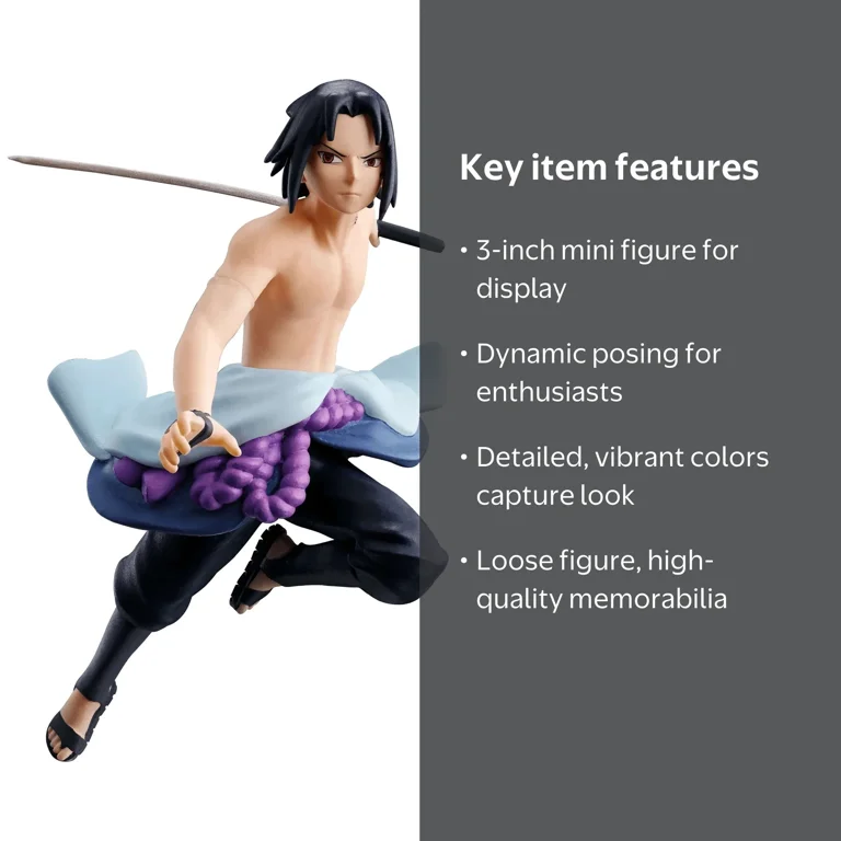 Naruto Gashapon Great Posing Figures Series 2 Sasuke Uchiha Mini