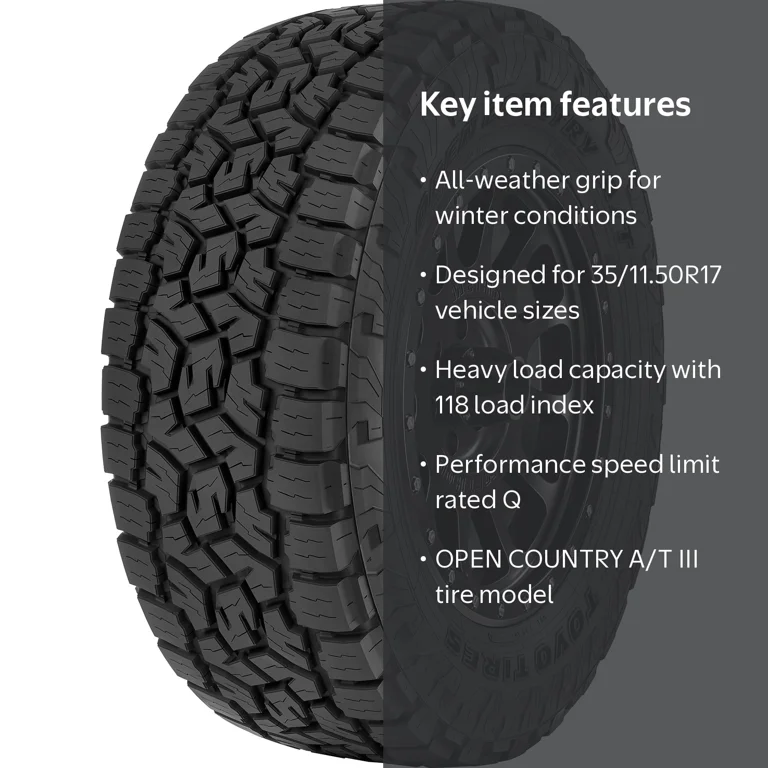 Toyo OPEN COUNTRY A/T III Winter Tire 35/11.50R17 118 Q - Walmart.com