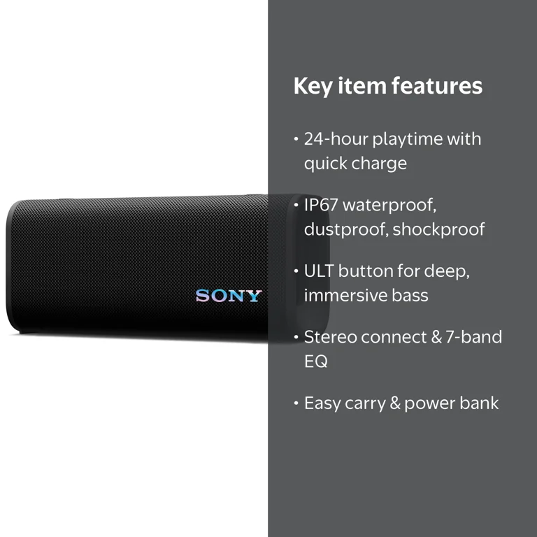 Sony ULT FIELD 3 Wireless Portable Bluetooth Speaker, IP67