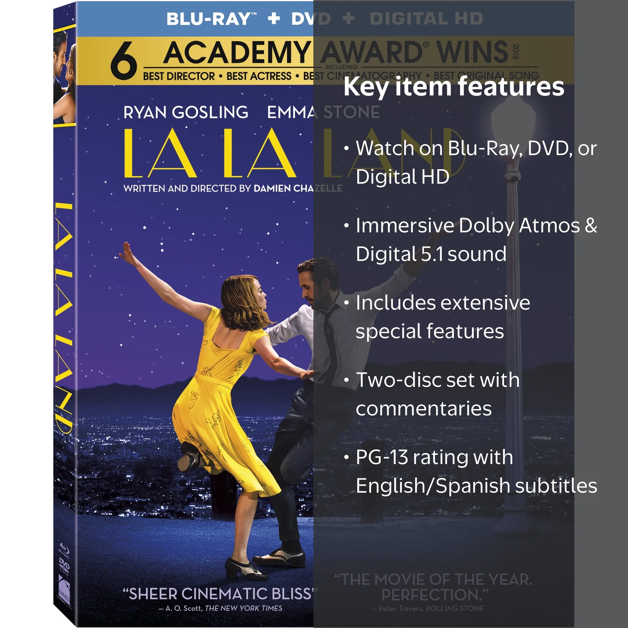 Lionsgate Home Entertainment, Blu-ray + DVD, La La Land, 2-disc