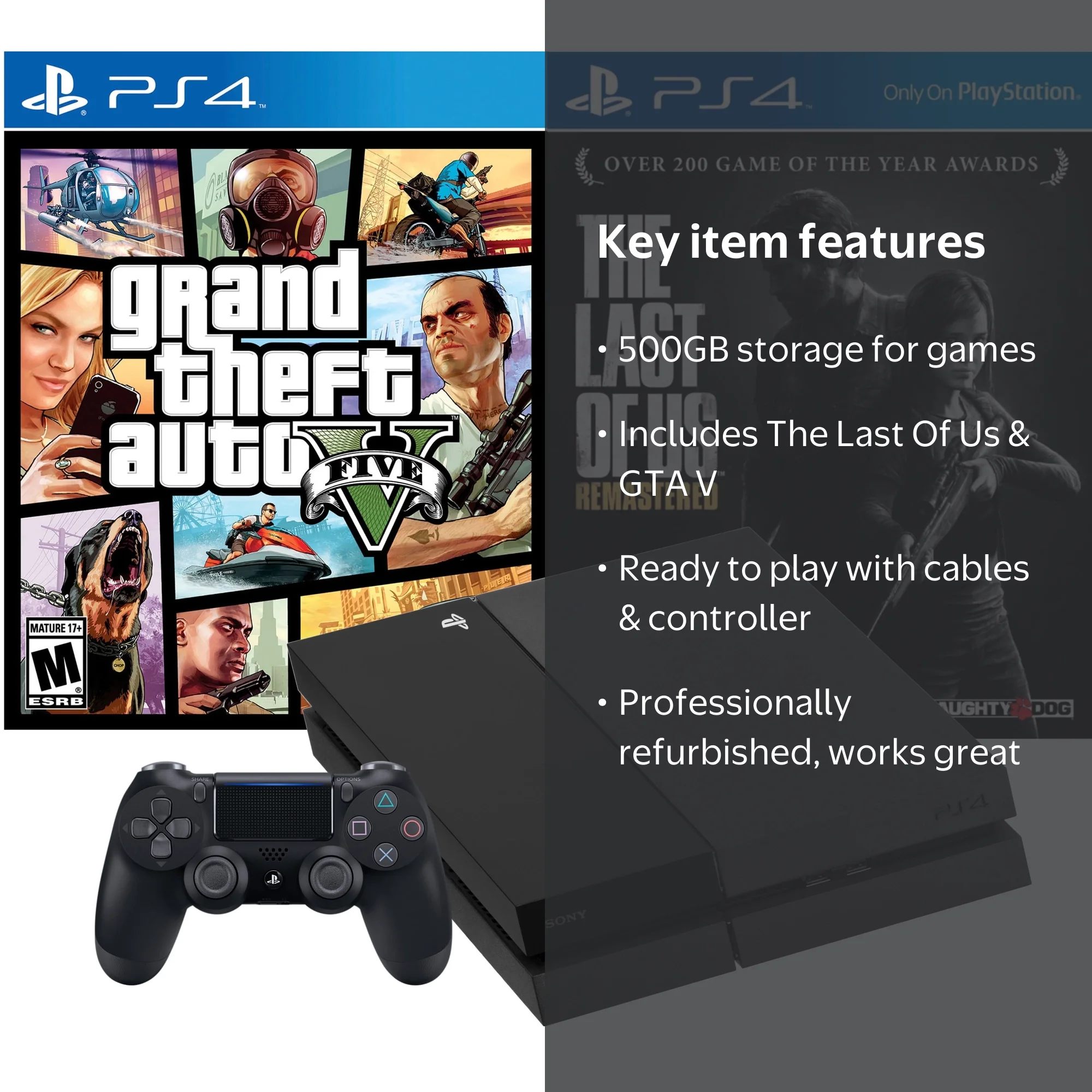 ✨ PS4 500GB✨GTA5セット✨ PS4 500GB GTA5セット PlayStation4 【公式通販】