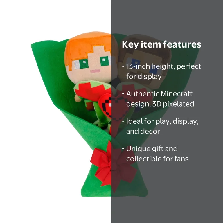 Medium Minecraft Plush Bouquet, 13