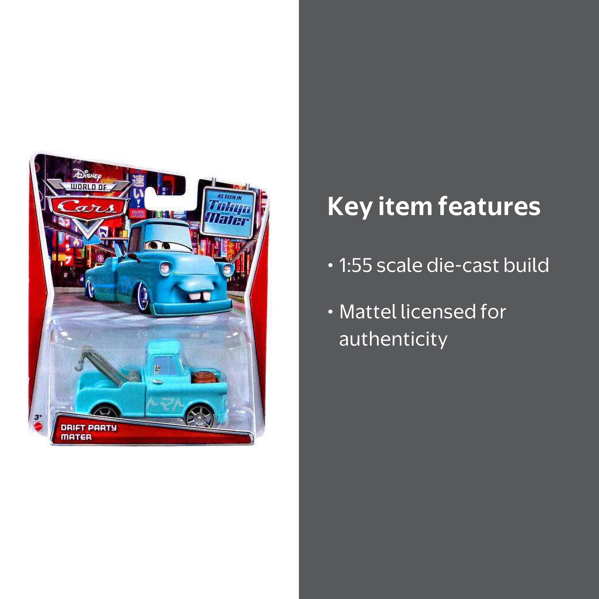 Disney Pixar Cars Tokyo Mater Toy Car for Indoor Playgrounds