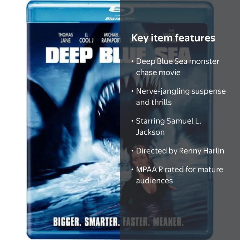 SDS Deep Blue Sea Blu-ray, Renny Harlin, Samuel L. Jackson, R