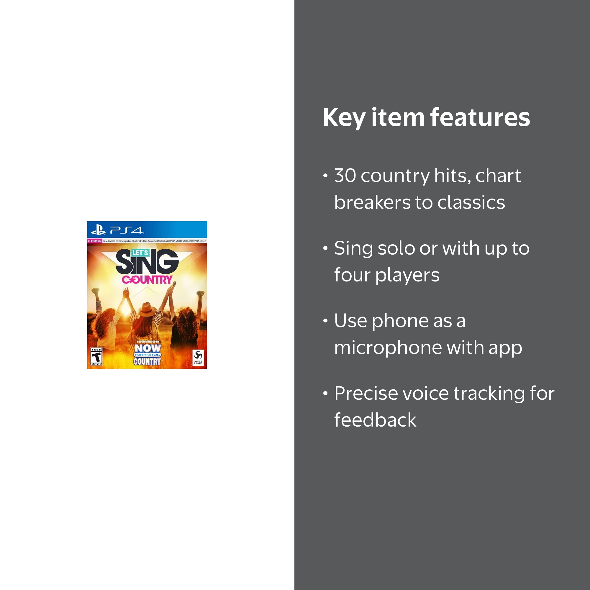 Let's Sing Country for PlayStation 4 [VIDEOGAMES] PS 4 - Walmart.com
