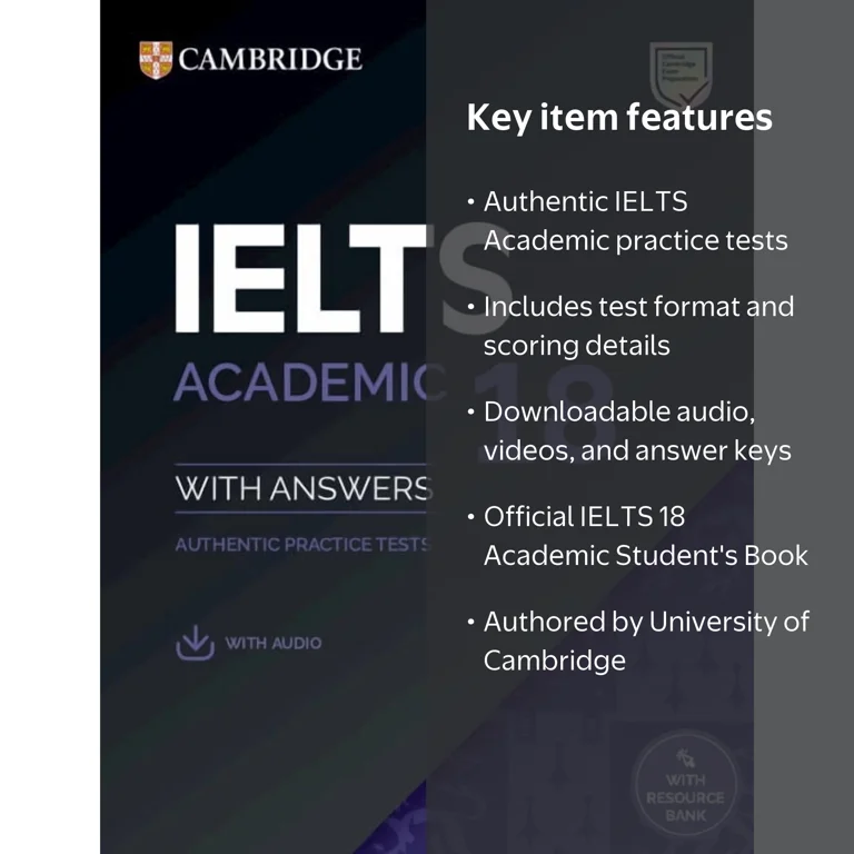 Cambridge IELTS Practice Tests 18 Academic Book with Answers