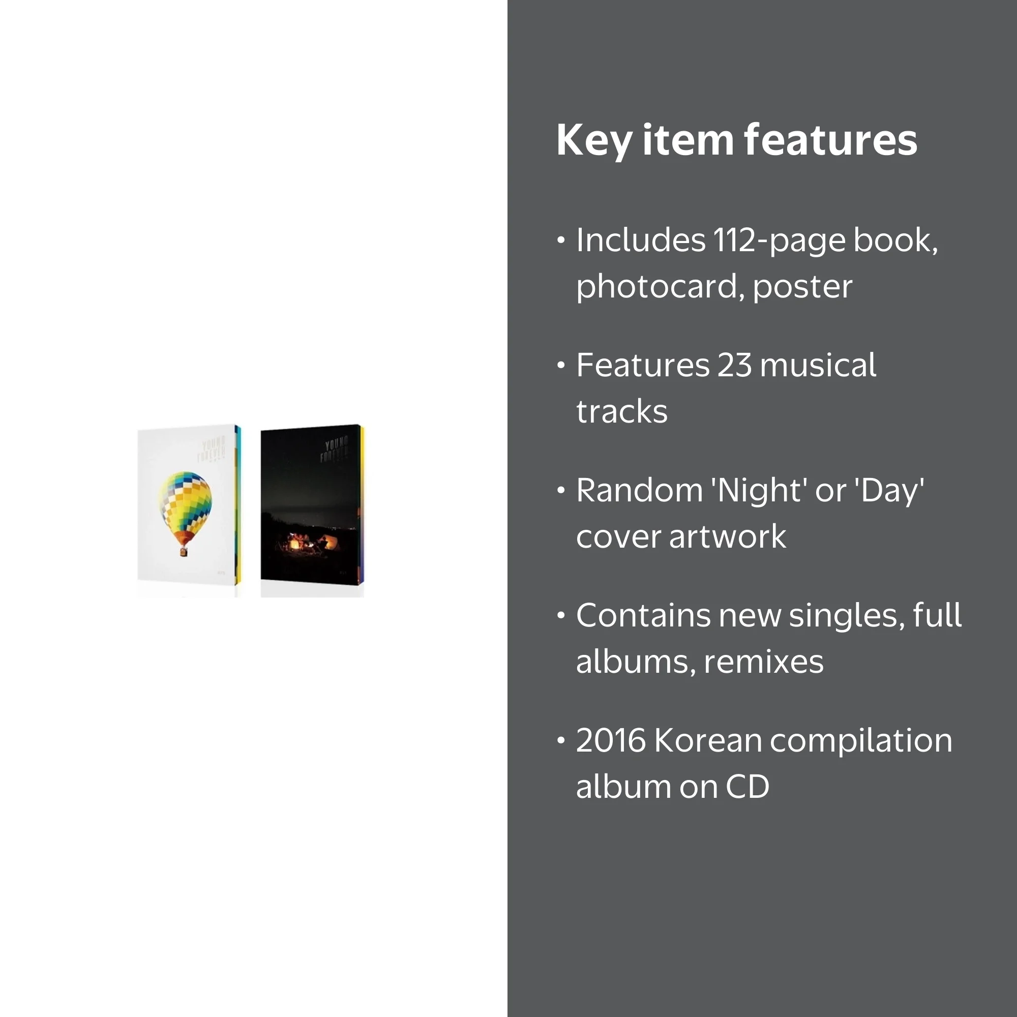 BTS - Young Forever CD (Incl. 112-page photobook, polaroid, poster