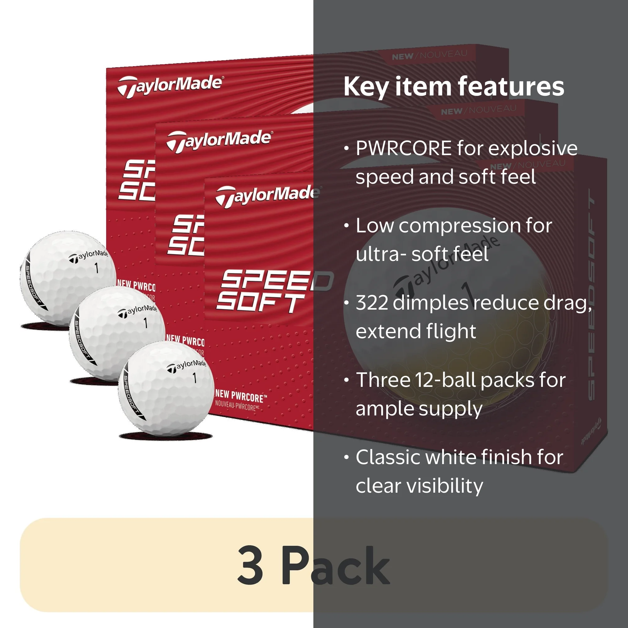【最終値下】TaylorMade TPウェッジ 3本セット TaylorMade Speed Golf Balls - Low Compression for Soft Feel