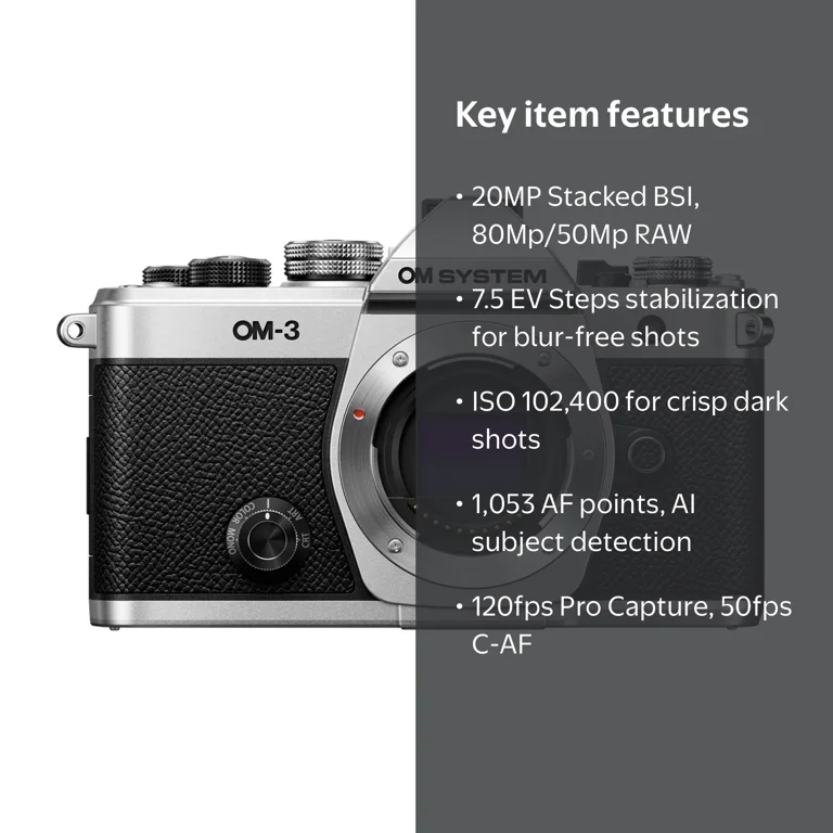 OM System Om-3 Mirrorless Micro Four Thirds Lens System Camera