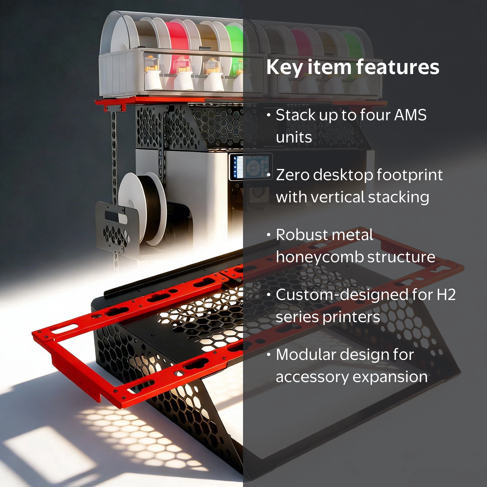 H2 AMS Stand Holder for Bambu-Lab H2D H2S H2C 3D Printers,AMS HT