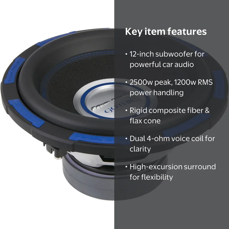 Power Acoustik GW-124 Gothic Series 12