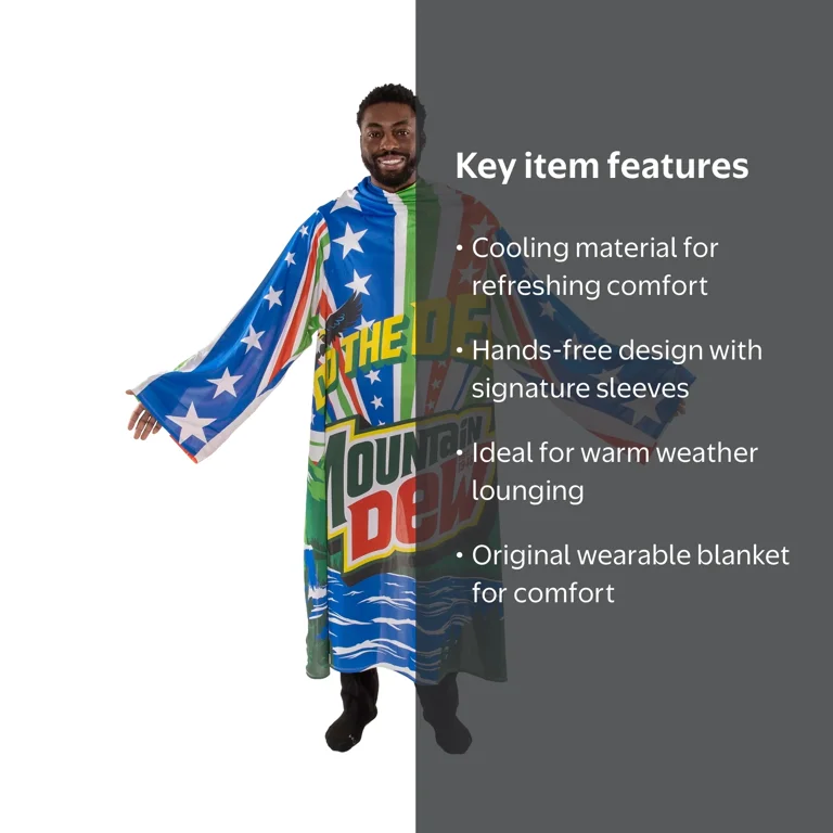 Snuggie Chill Wearable Blanket with Sleeves in Cool Touch Fabric