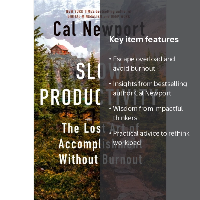 Cal Newport, Hardcover Book, Slow Productivity ISBN 9780593544853