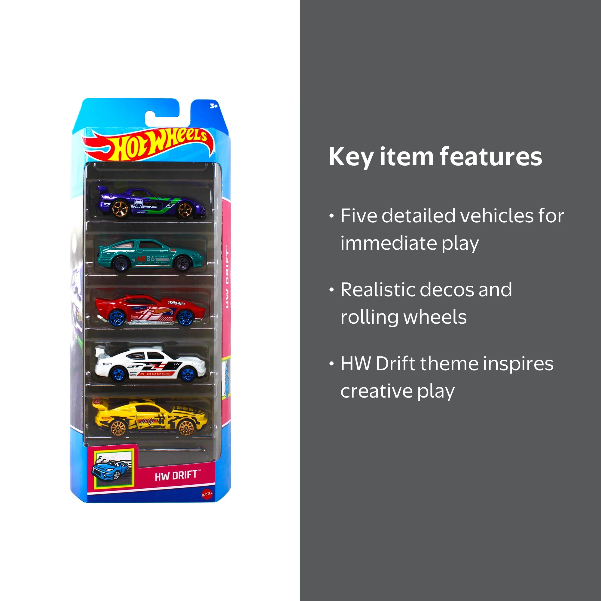 Hot Wheels 5 Pack, HW Drift - Walmart.com