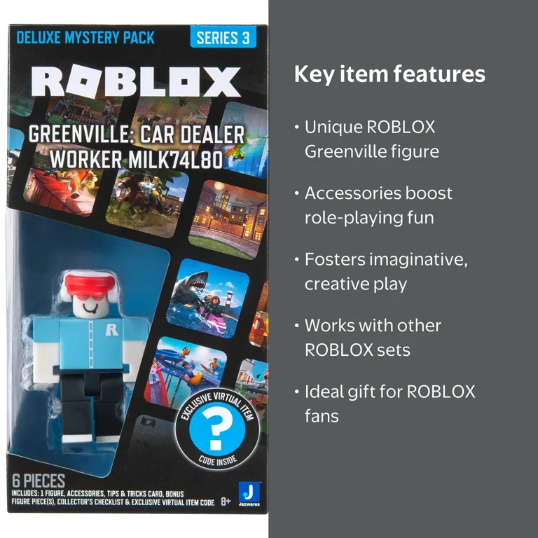 Roblox Deluxe Mystery Pack, Action Figures, Car Dealer Worker