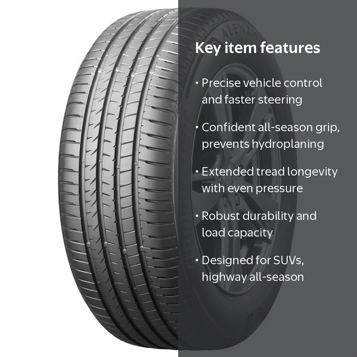 Free Shipping! Bridgestone Alenza A/S 02 275/60-20 115 S SUV Tire