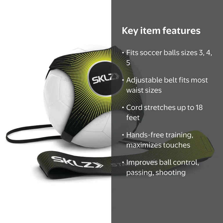 SKLZ Star-Kick Hands Free Adjustable Soccer Trainer improves touch