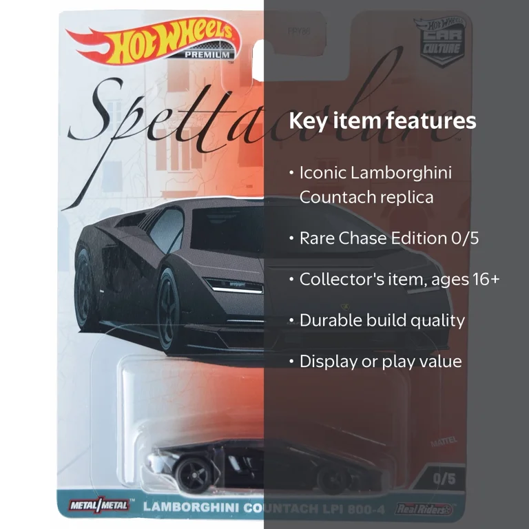 Hot Wheels Lamborghini Countach LPI 800-4 Spettacolare Play