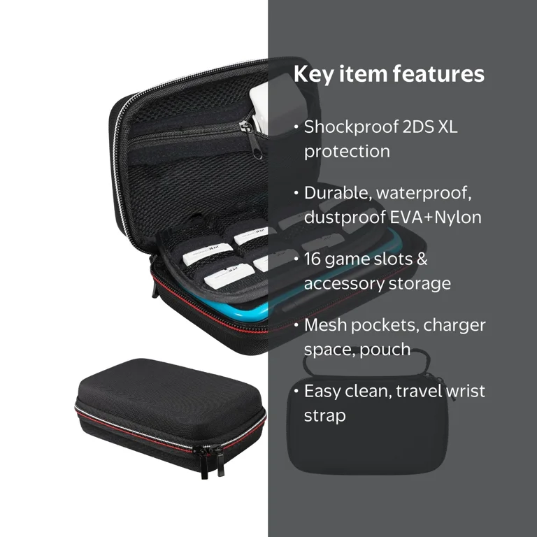 TSV Carrying Case for Nintendo 2DS XL, Durable EVA Protective
