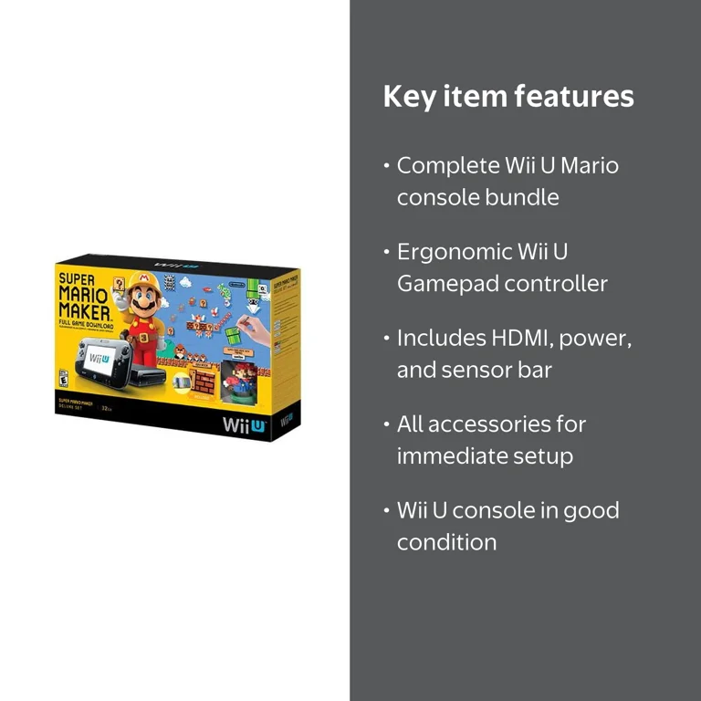 Nintendo Wii U - Super Mario Maker Deluxe Set - Game Console