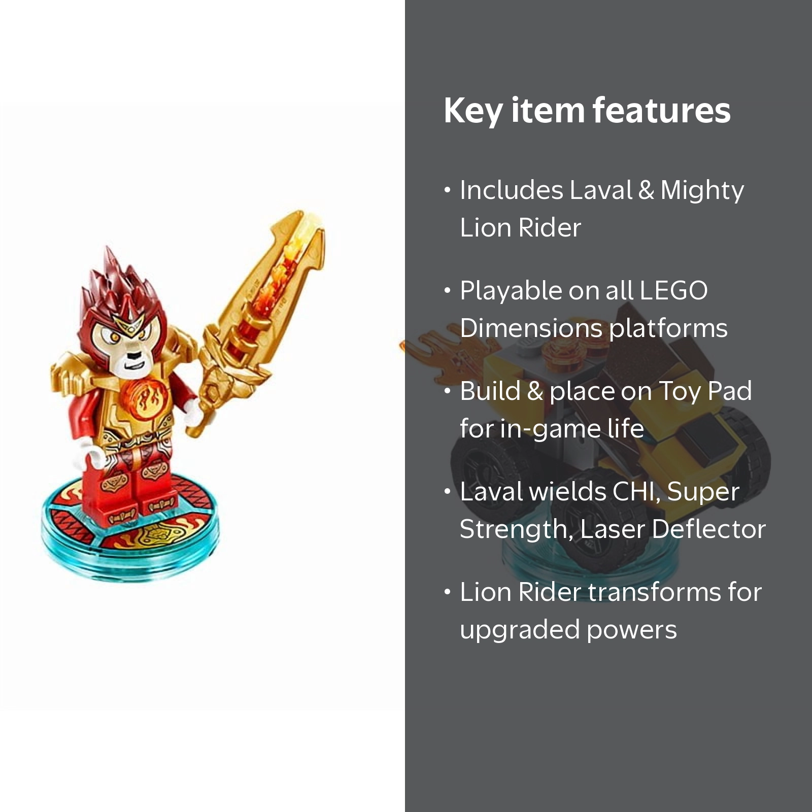 Lego Dimensions Chima Laval Character (Universal) - Walmart.com