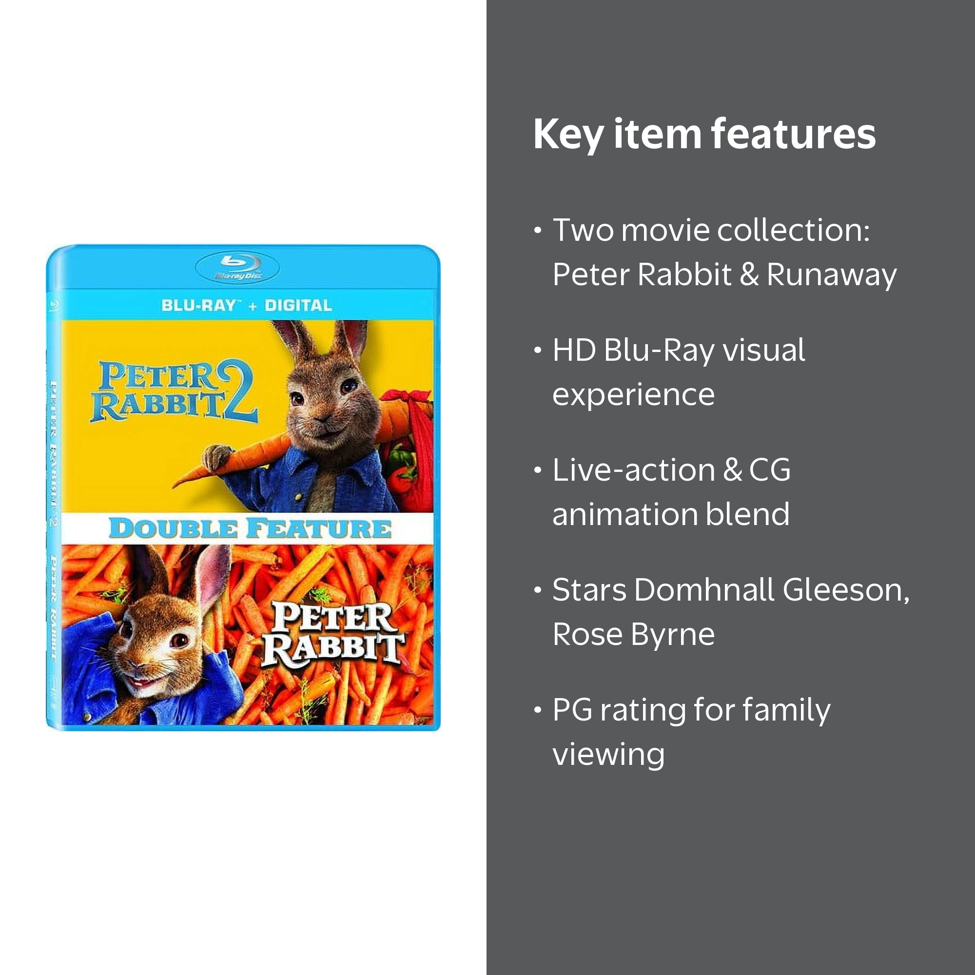 Sony Pictures BluRay: Peter Rabbit 1 & 2 Double Feature DVD Movie