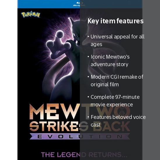 SDS, Pokemon the Movie, Mewtwo Strikes Back Evolution BD - Walmart.com