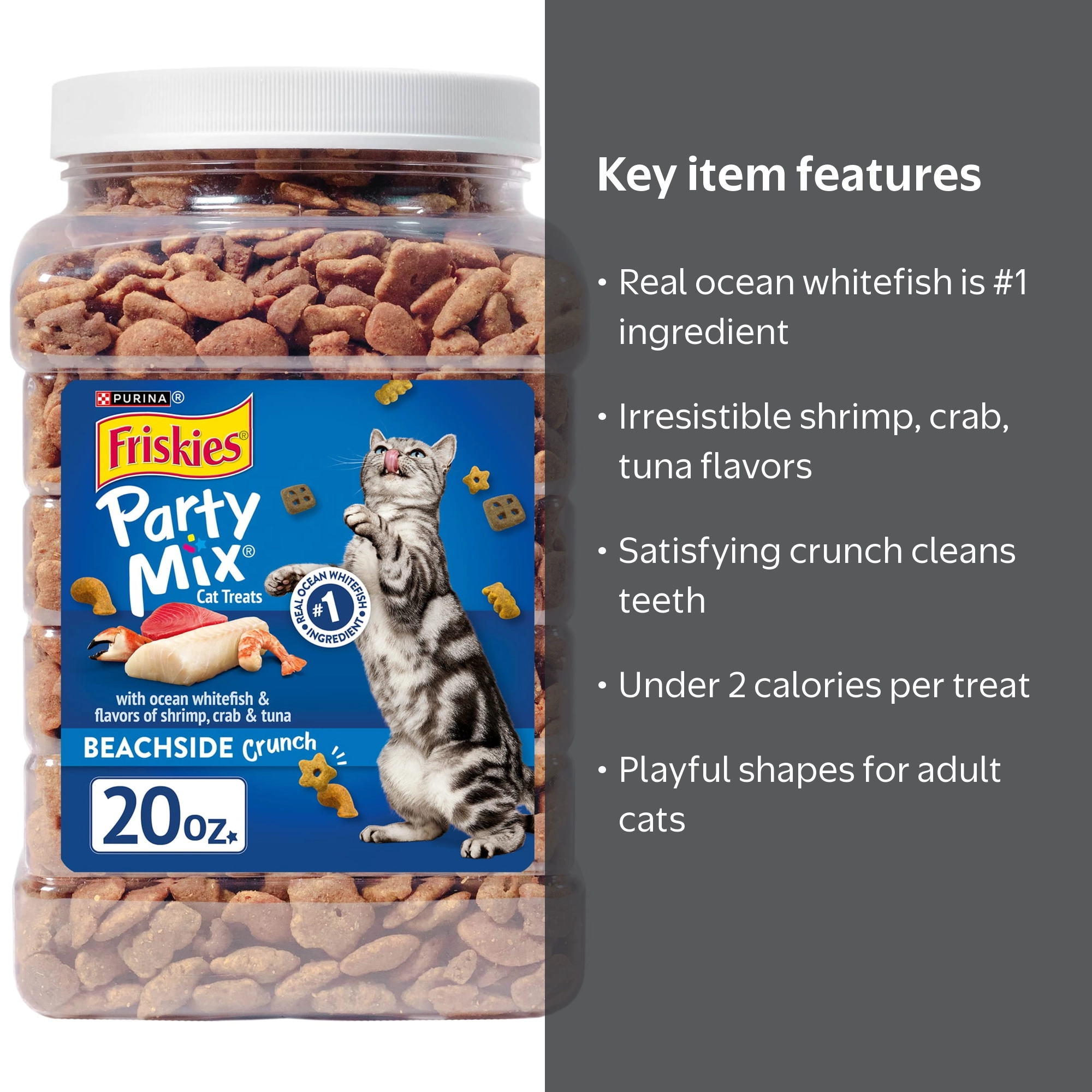 Friskies, Cat Treats, 20 oz, Party Mix Beachside Crunch - Walmart.com