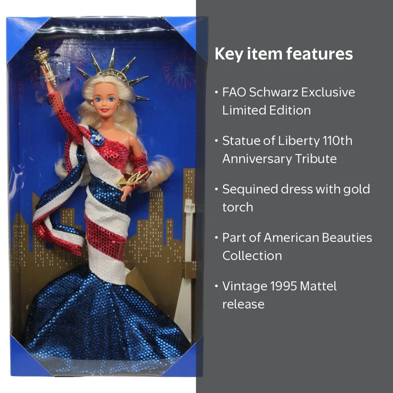 Statue of Liberty Barbie Doll FAO Schwarz Exclusive Limited