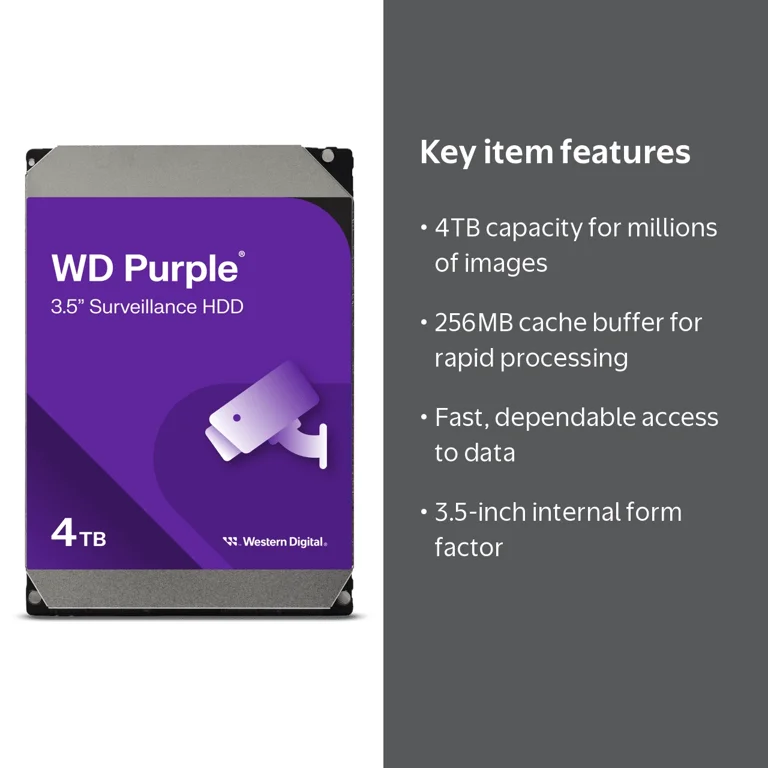 Western Digital, Hard Drive, 4 TB, SATA (SATA/600), 3.5