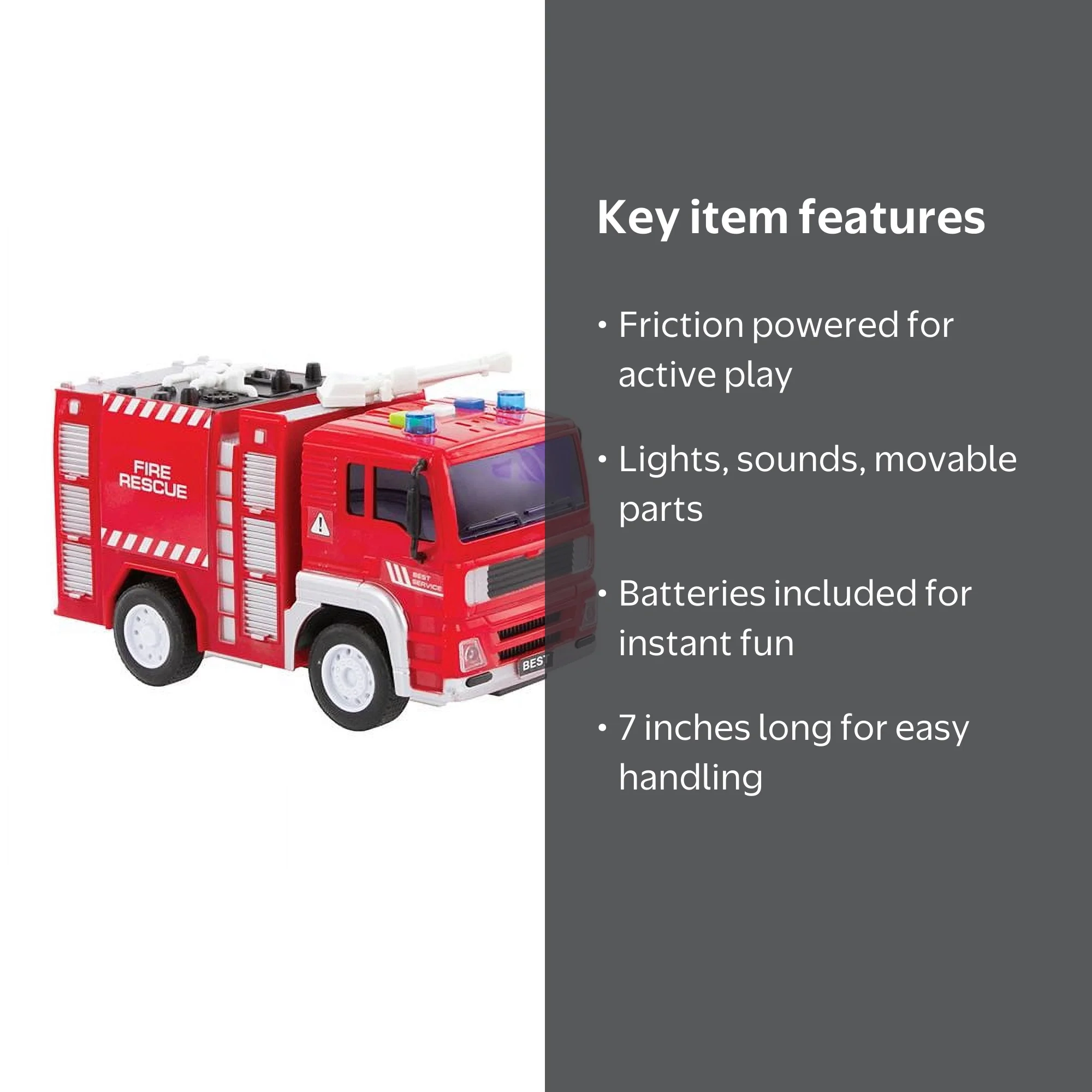 Friction Powered Fire Engineウサギヤブリキフリクショ 7