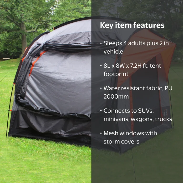 Rightline Gear, SUV Tent, 110907, Sleeps 4 Adults, Water Resistant
