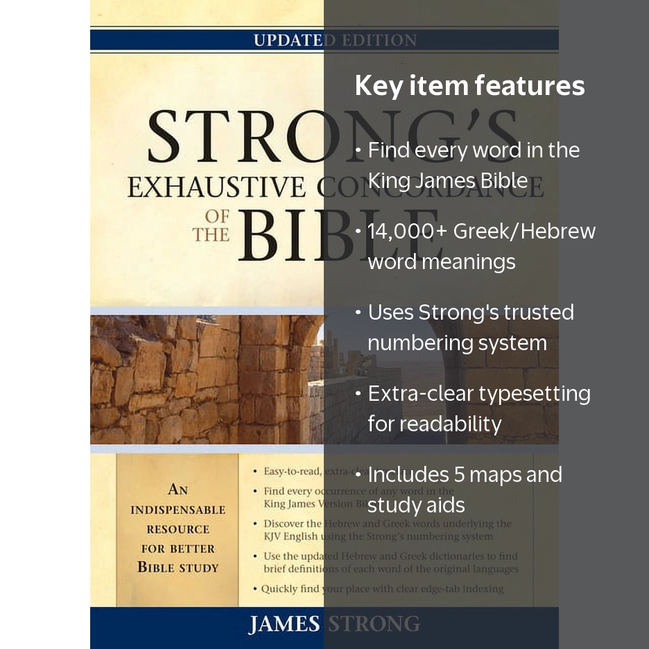 Strong's Exhaustive Concordance of the Bible, Hardcover - Walmart.com