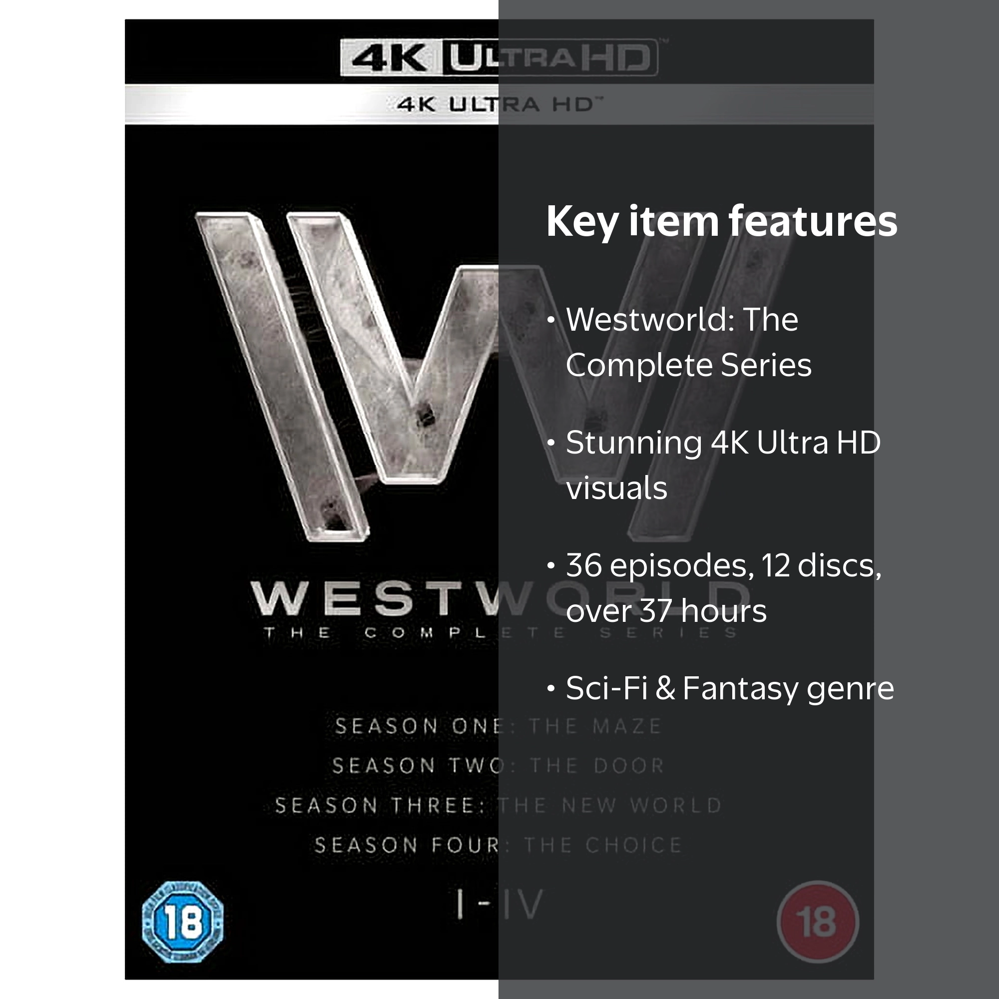 Warner Bros UK: Westworld Complete Series on 4K Ultra HD Blu-Ray
