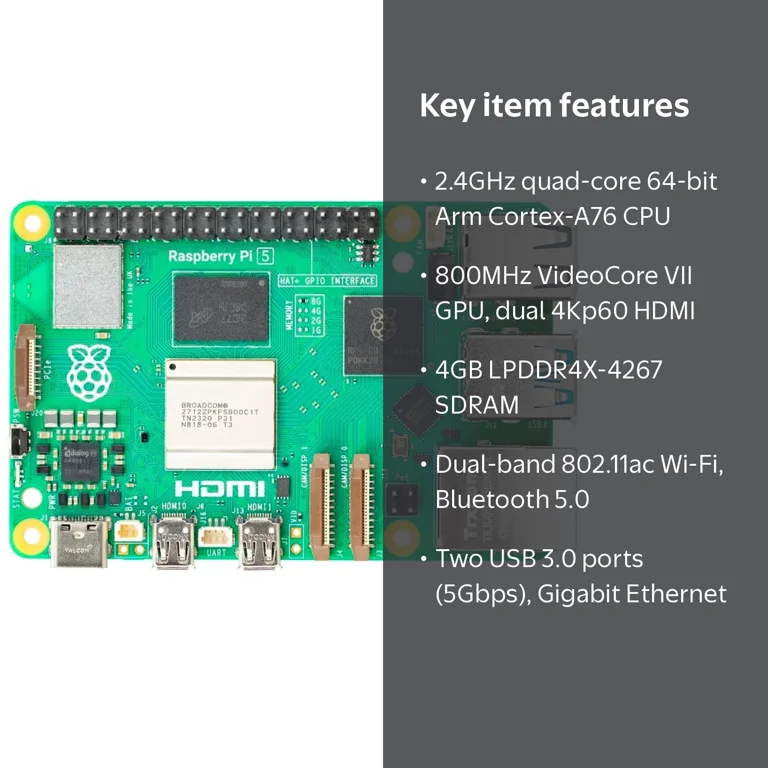 Raspberry Pi 5, 4GB - Walmart.com