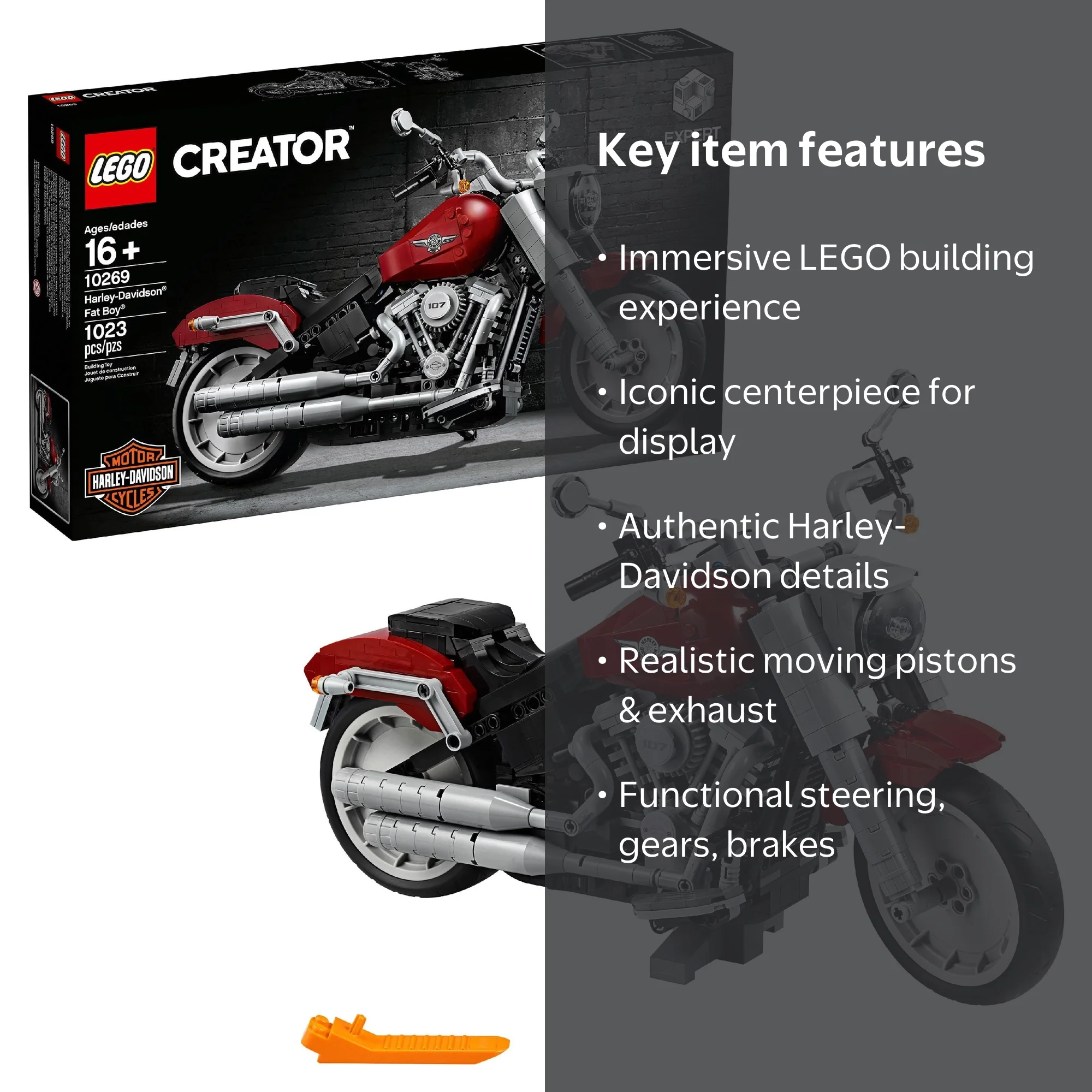 LEGO Creator Expert Harley-Davidson Fat Boy, 10269, Building Kit