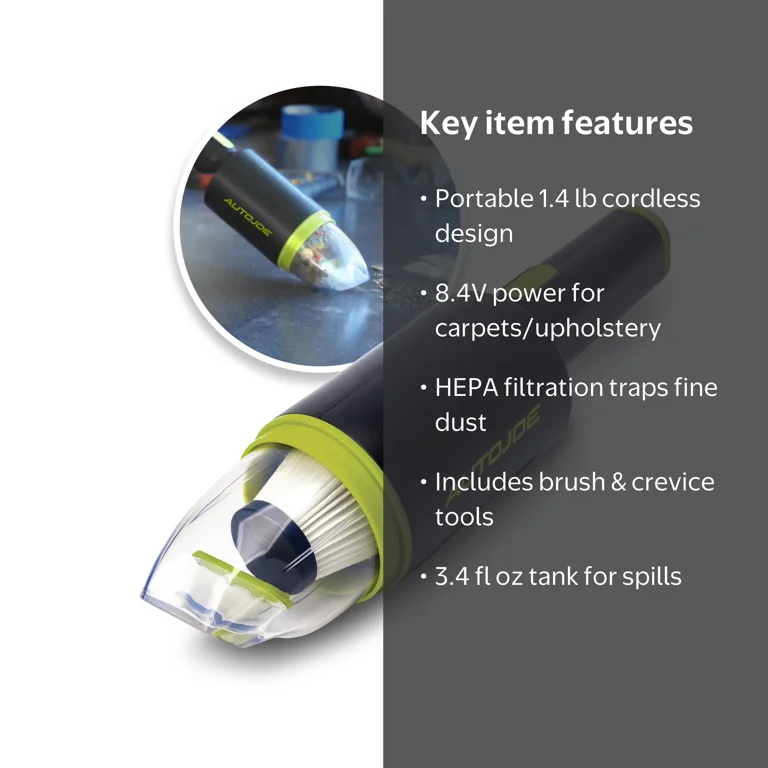 y*u様 ◆通電確認済み◆VELVO-CLEARウルトラソニックオートクリーナー Sun Joe Cordless Handheld Vacuum Cleaner, 8.4-Volt, HEPA Filter