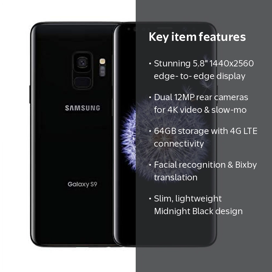 Restored Samsung Galaxy S9 64GB 5.8