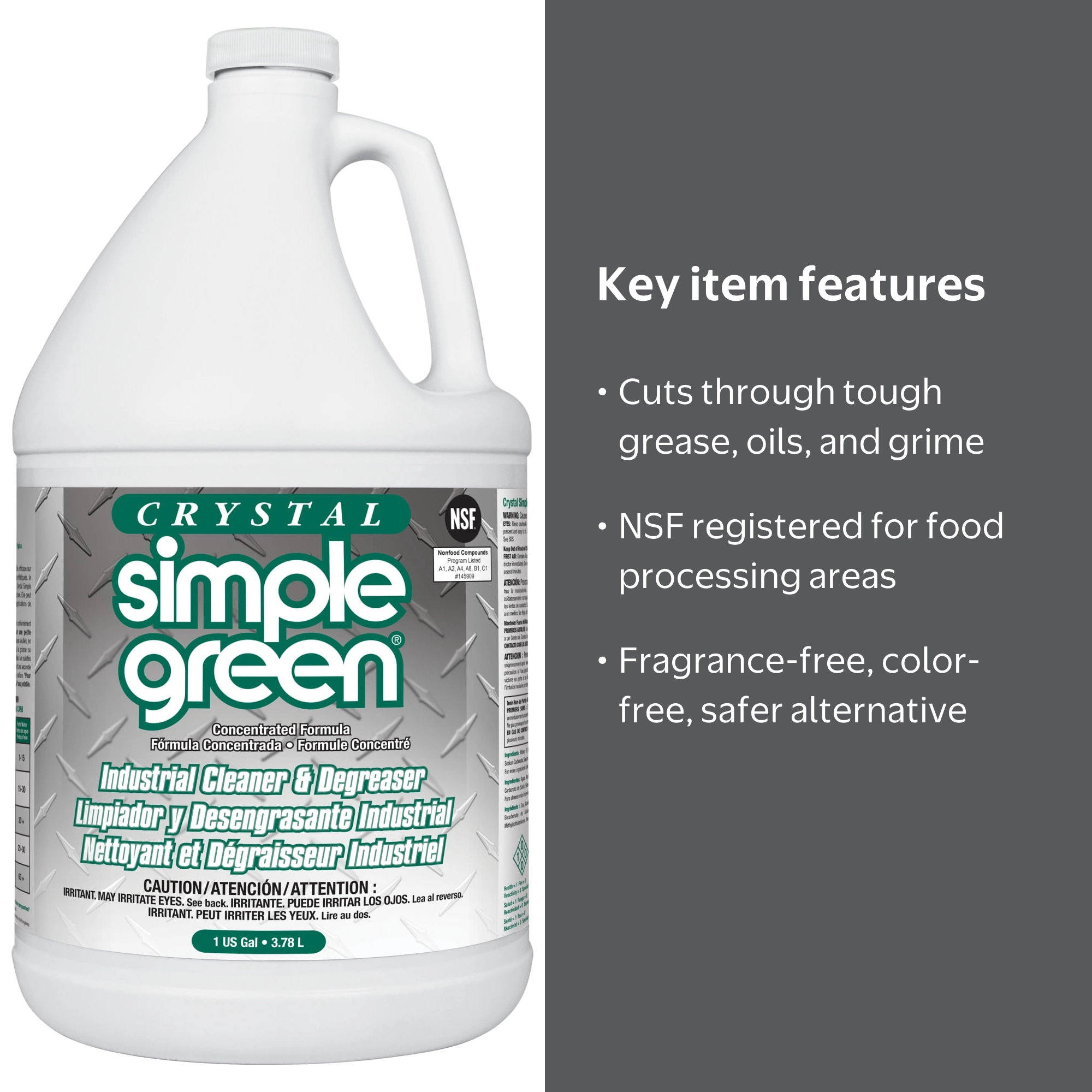 Simple Green Multi-Purpose Industrial Cleaner/Degreaser, 1 Gal