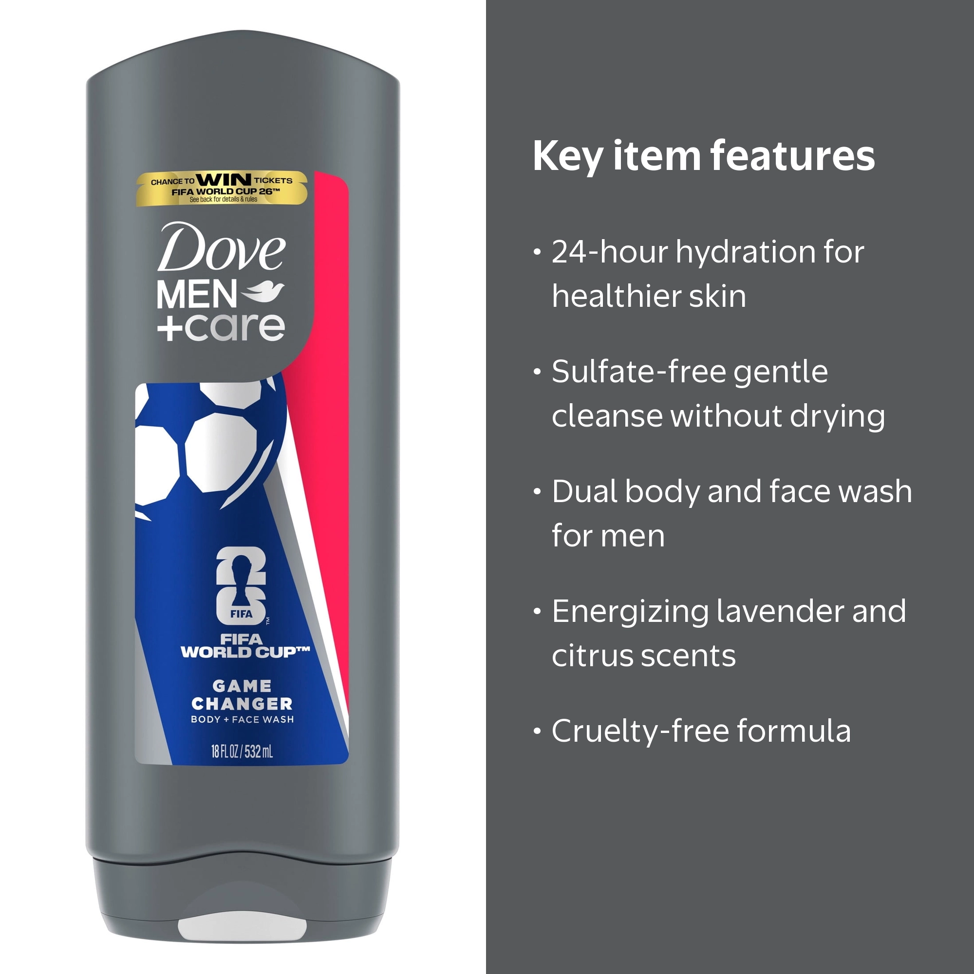 Dove Men+Care Limited Edition FIFA Body Wash For Men Game Changer