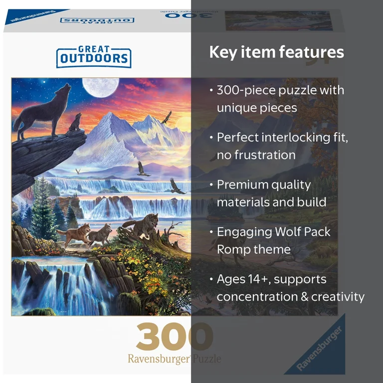 Ravensburger Great Outdoors Puzzle Series - Wolf Pack Romp, 300